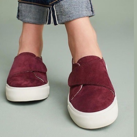 SeaVees Shoes - SeaVees Sneakers Women Size 8.5 Burgundy Suede Leather Casual Comfy Shoes